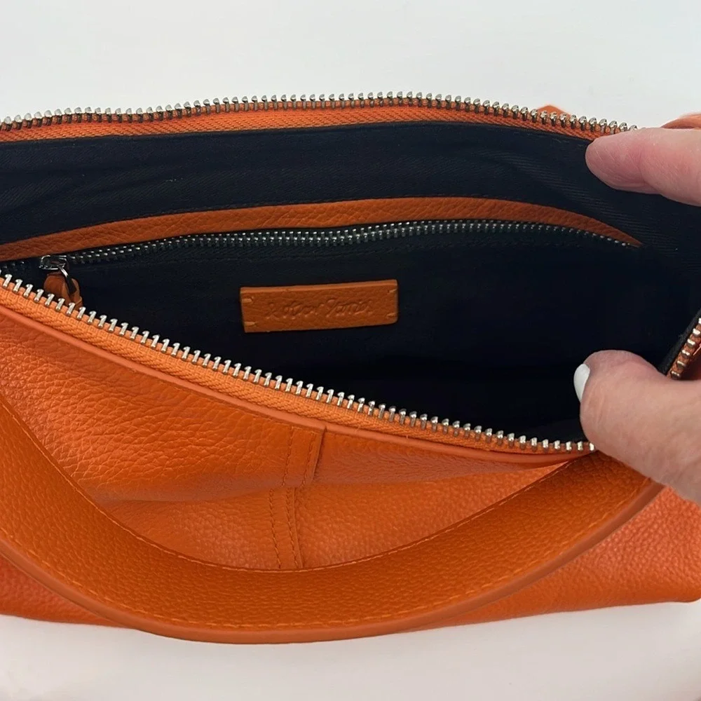NEW & OTHER STORIES Soft Leather‎ Crossbody Shoulder Bag Orange